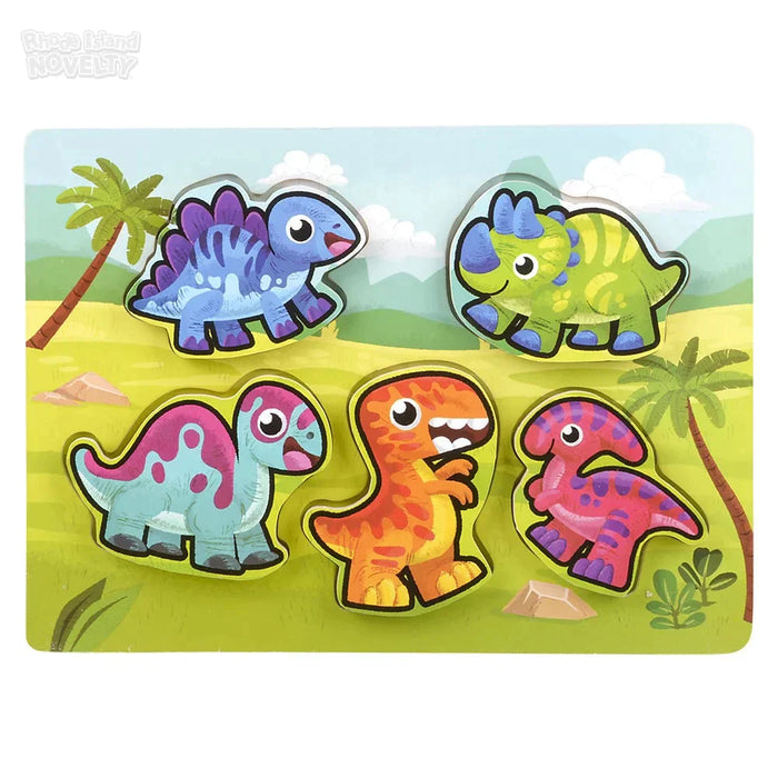 6 Piece Chunky Dinosaur Theme Wooden Puzzle - Just $12.99! Shop now at Retro Gaming of Denver