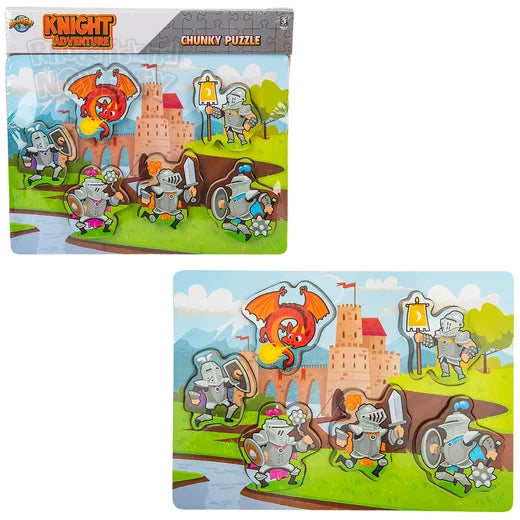 6 Piece Chunky Knights Wooden Puzzle - Just $12.99! Shop now at Retro Gaming of Denver