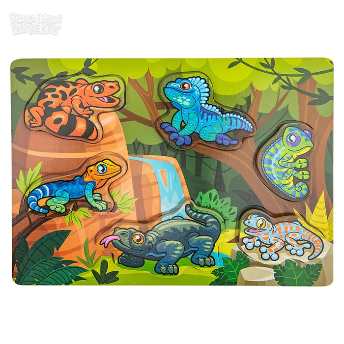 6 Piece Chunky Lizard Theme Wooden Puzzle - Just $12.99! Shop now at Retro Gaming of Denver