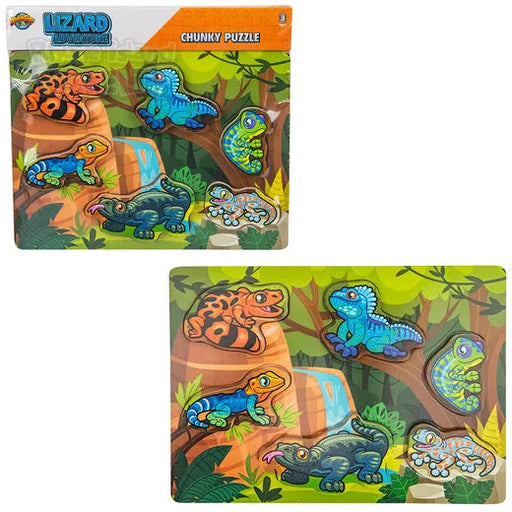 6 Piece Chunky Lizard Theme Wooden Puzzle - Just $12.99! Shop now at Retro Gaming of Denver