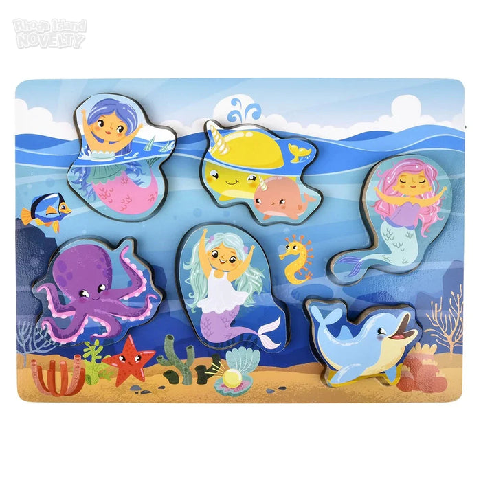 6 Piece Chunky Mermaid Wooden Puzzle - Just $12.99! Shop now at Retro Gaming of Denver