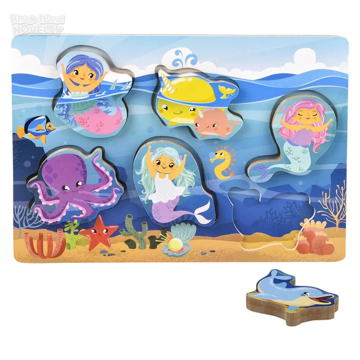 6 Piece Chunky Mermaid Wooden Puzzle - Just $12.99! Shop now at Retro Gaming of Denver