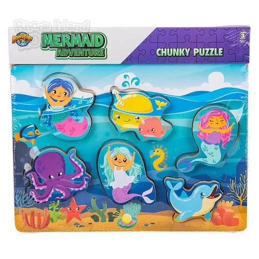 6 Piece Chunky Mermaid Wooden Puzzle - Just $12.99! Shop now at Retro Gaming of Denver