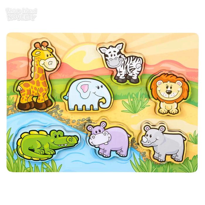 7 Piece Chunky Safari Toon Wooden Puzzle - Just $12.99! Shop now at Retro Gaming of Denver