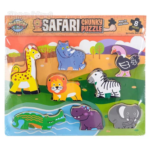 8 Piece Chunky Safari Theme Wooden Puzzle - Just $12.99! Shop now at Retro Gaming of Denver