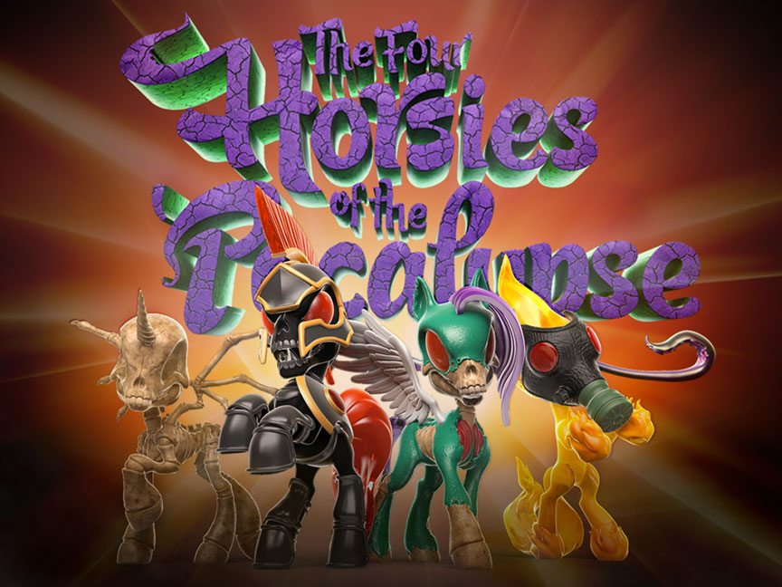 Four Horsies of the Pocalypse POCALYPSE NOW Gift Pack 4-piece set - for just $25! 