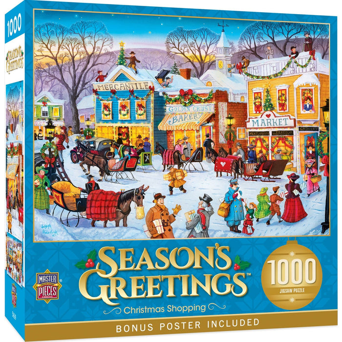 Season's Greetings - Christmas Shopping 1000 Piece Jigsaw Puzzle - for just $16.99! 