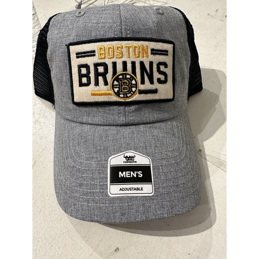 Boston Bruins Fan Favorite Trucker Hat - Gray/Black - Premium Apparel - Caps - Just $34.99! Shop now at Retro Gaming of Denver