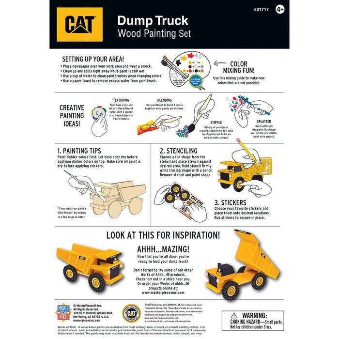 CAT - Caterpillar Dump Truck Wood Craft & Paint Kit - for just $19.99! 
