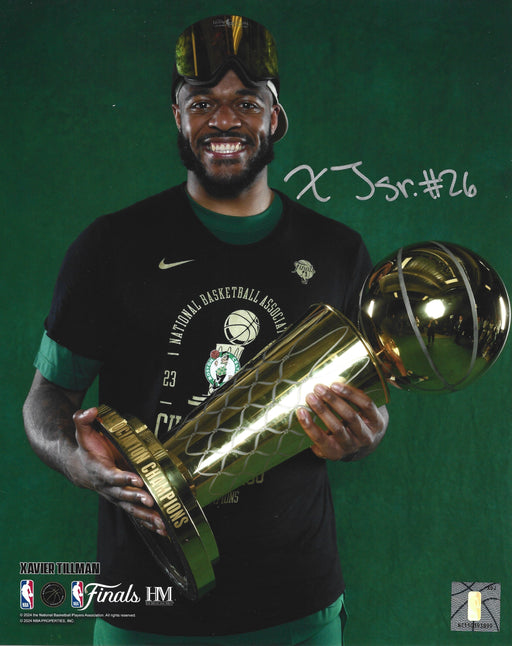 Xavier Tillman 2024 NBA Trophy Autographed Boston Celtics 8" x 10" Championship Photo - for just $15! 