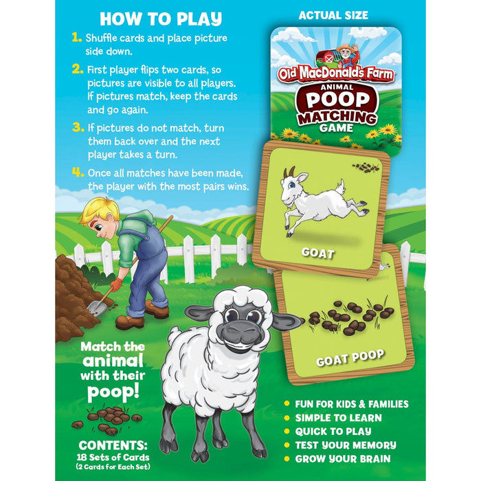 Old MacDonald's Farm - Animal Poop Matching Game - for just $9.99! 