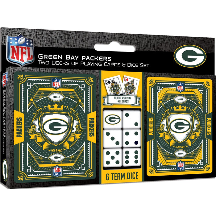 Green Bay Packers - 2-Pack Playing Cards & Dice Set - for just $19.99! 