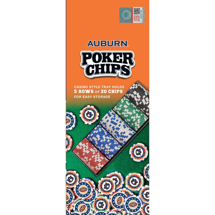 Auburn Tigers 100 Piece Poker Chips - for just $29.99! 