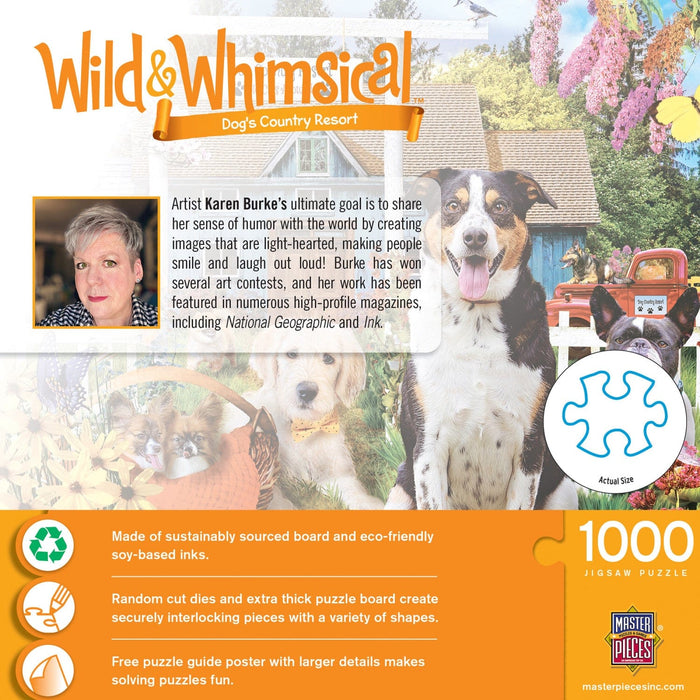 Wild & Whimsical - Dog's Country Restort 1000 Piece Jigsaw Puzzle - for just $9.99! 
