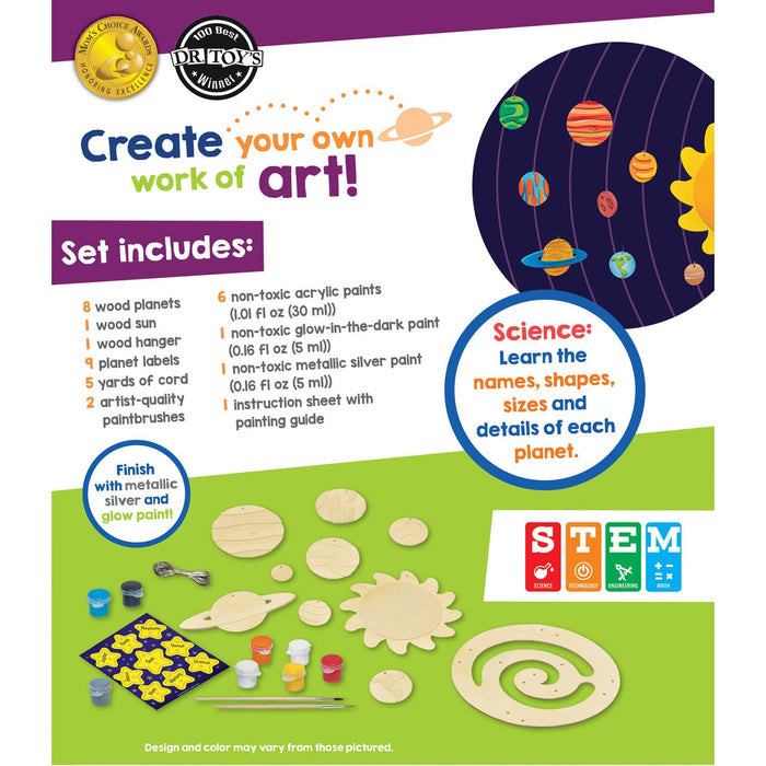 Solar System Mobile Wood Craft & Paint Kit - Just $16.99! Shop now at Retro Gaming of Denver