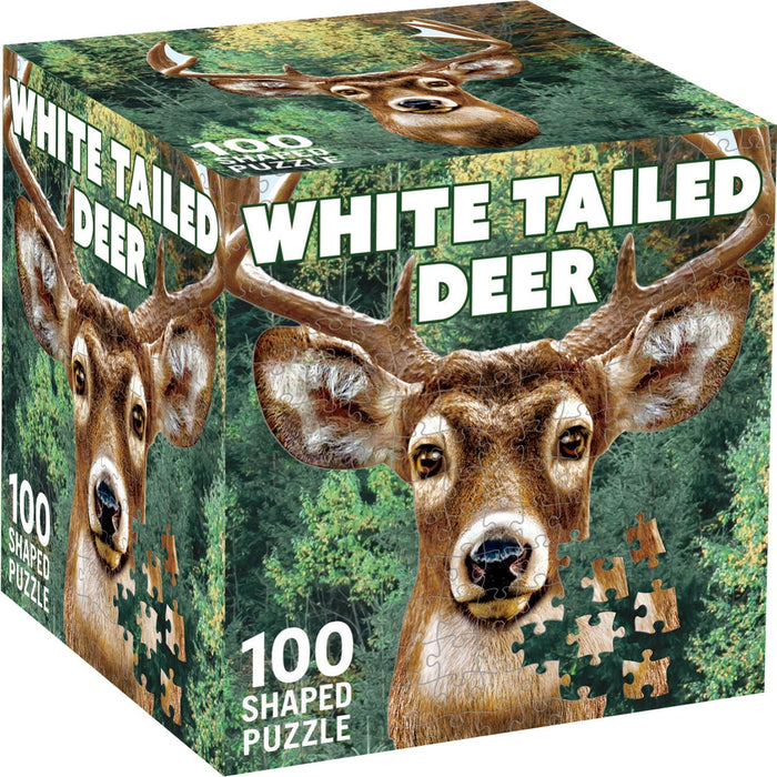 White Tail Deer 100 Piece Shaped Jigsaw Puzzle - for just $7.99! 