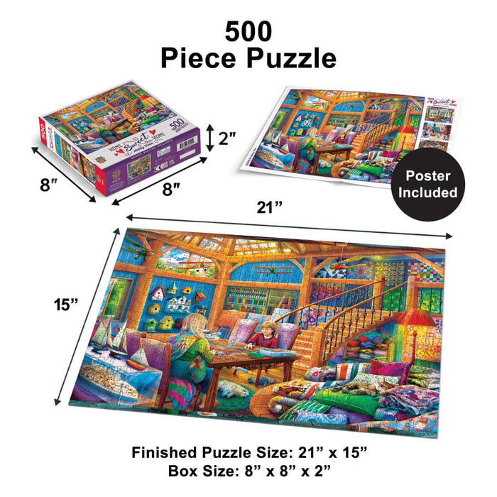 Home Sweet Home - Hobby Time 500 Piece Jigsaw Puzzle - for just $14.99! 