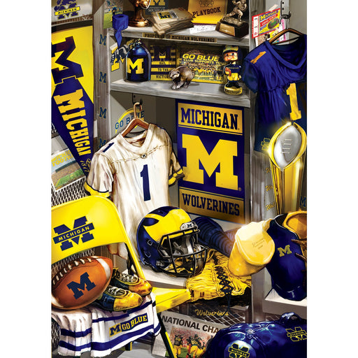 Michigan Wolverines - Locker Room 500 Piece Jigsaw Puzzle - Just $16.99! Shop now at Retro Gaming of Denver