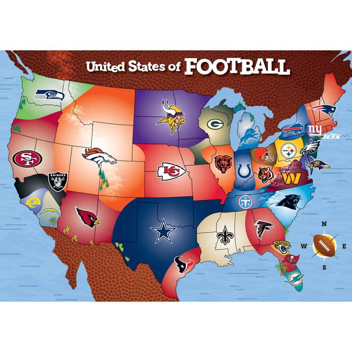 NFL - League Map 500 Piece Jigsaw Puzzle - for just $16.99! 