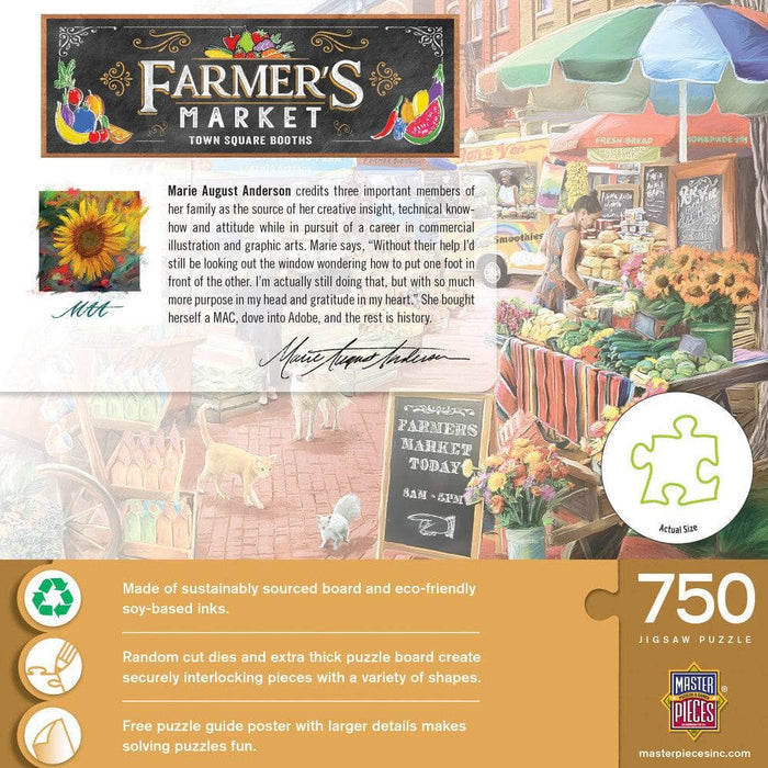 Farmer's Market - Town Square Booths 750 Piece Jigsaw Puzzle - for just $14.99! 
