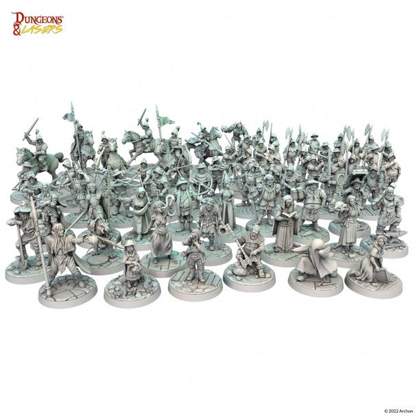 Dungeons & Lasers: Townsfolk Miniature Pack - for just $59! 