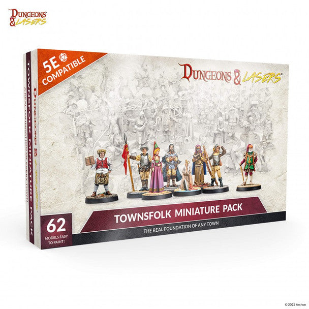 Dungeons & Lasers: Townsfolk Miniature Pack - for just $59! 
