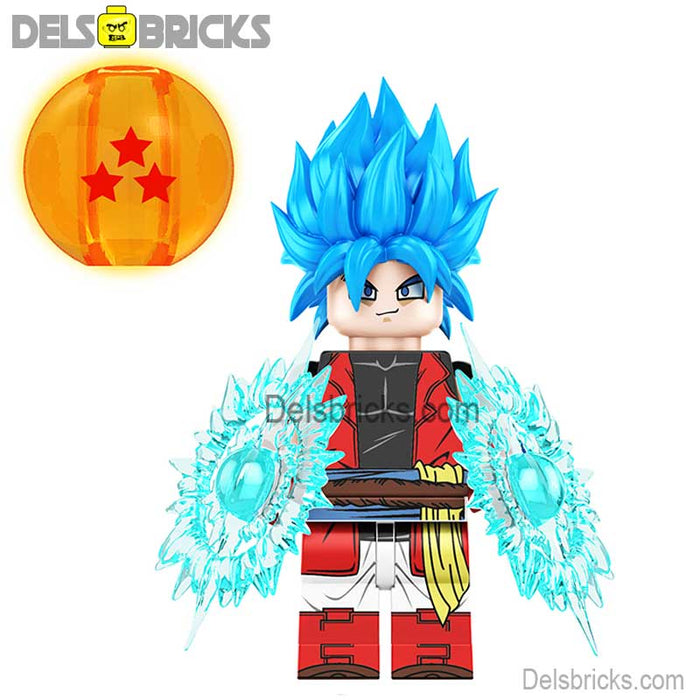 Goku Blue Dragon Ball Z Lego Minifigures Anime Custom Toys - Just $4.99! Shop now at Retro Gaming of Denver