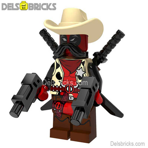 Sheriff Deadpool Cowboy Lego marvel Minifigures Custom toys (Lego-Compatible Minifigures) - Premium Minifigures - Just $3.99! Shop now at Retro Gaming of Denver