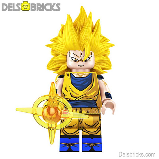 Goku Long yellow Hair Dragon Ball Z Super Lego Minifigures Anime Custom Toys - Just $4.99! Shop now at Retro Gaming of Denver