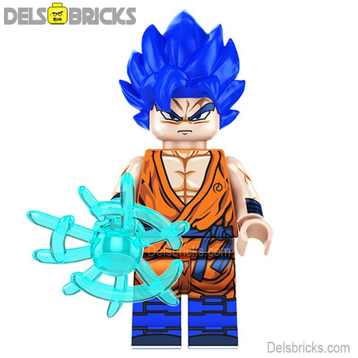 Goku Long Blue Hair Dragon Ball Z Super Lego Minifigures Anime Custom Toys - Just $4.99! Shop now at Retro Gaming of Denver