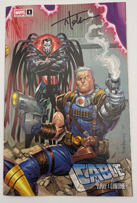 [Signed by Tyler Kirkham] Cable: Love & Chrome #1 Unknown Comics Tyler Kirkham Connecting Cover Exclusive Var [IN STOCK] - for just $25! 