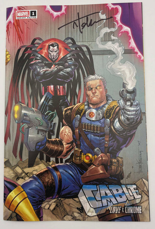 [Signed by Tyler Kirkham] Cable: Love & Chrome #1 Unknown Comics Tyler Kirkham Connecting Cover Exclusive Var [IN STOCK] - for just $25! 