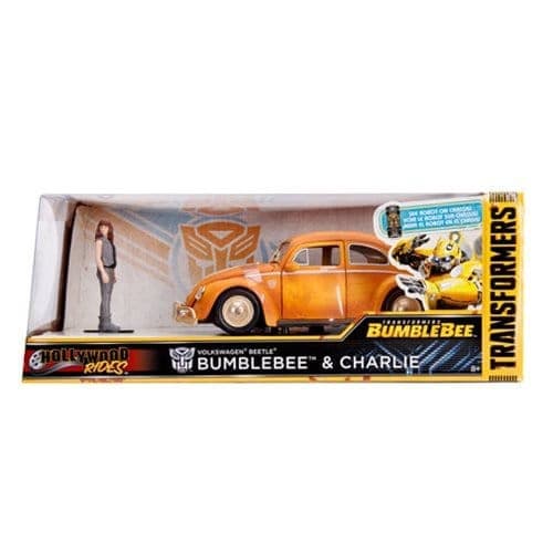 Transformers Bumblebee Movie 1:24 Scale Volkswagen Beetle Die-Cast Metal Vehicle with 3 3/4-Inch Charlie Figure - Just $22.48! Shop now at Retro Gaming of Denver