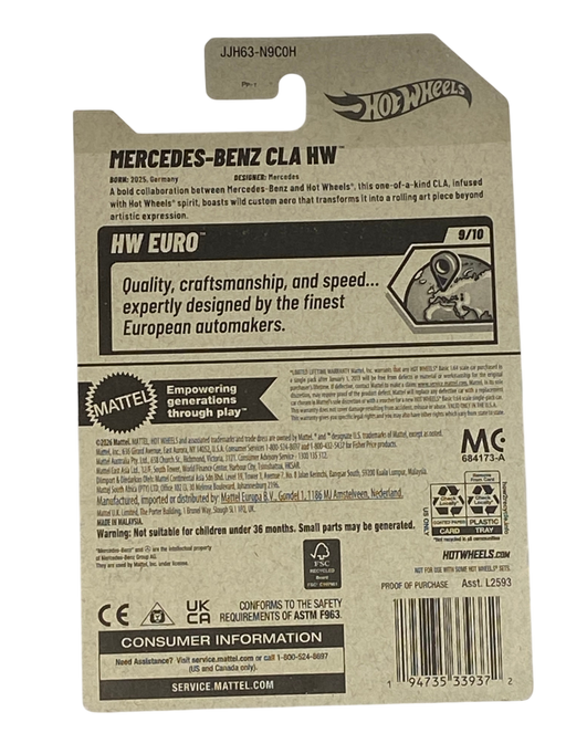 Hot Wheels Mercedes-Benz CLA HW | Euro Series 9/10 - for just $2.69! 