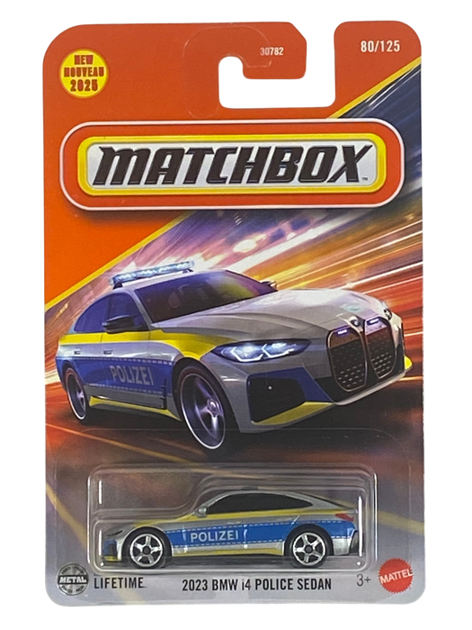 Matchbox 2023 BMW i4 Police Sedan | Matchbox Series 80/125 - for just $2.99! 