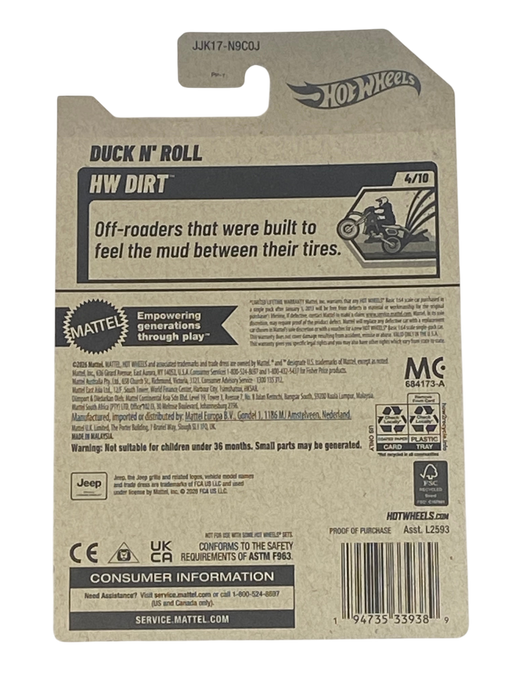 Hot Wheels Duck N' Roll | Dirt Series 4/10 - for just $9.99! 