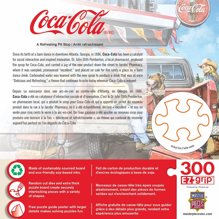 Coca-Cola - A Refreshing Pit Stop 300 Piece EZ Grip Jigsaw Puzzle - Just $14.99! Shop now at Retro Gaming of Denver