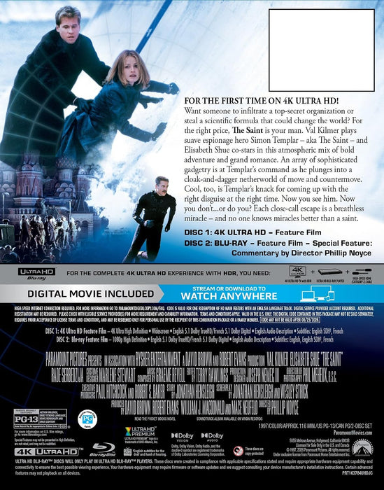 The Saint - Limited Edition Steelbook (4K Ultra HD + Blu-ray + Digital) - for just $37.99! 