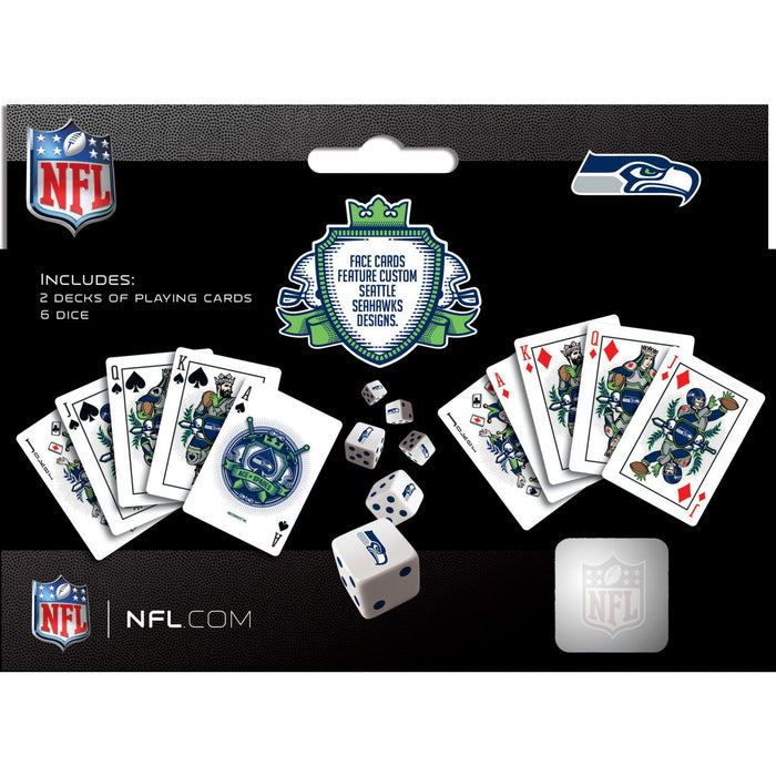 Seattle Seahawks - 2-Pack Playing Cards & Dice Set - Just $19.99! Shop now at Retro Gaming of Denver