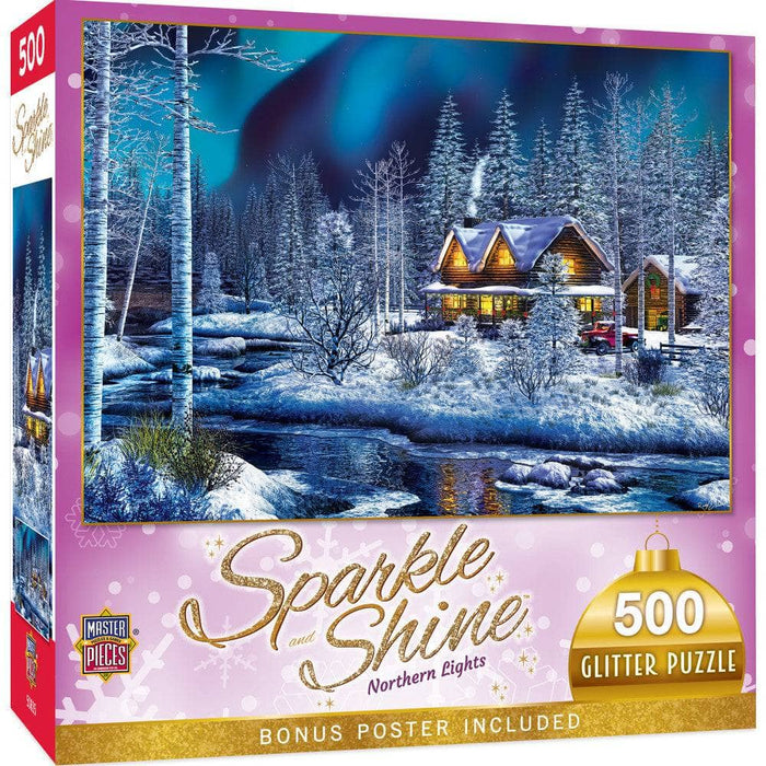 Sparkle & Shine - Northern Lights 500 Piece Glitter Jigsaw Puzzle - for just $14.99! 