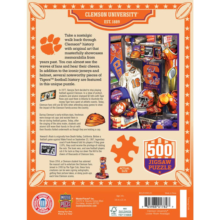 Clemson Tigers - Locker Room 500 Piece Jigsaw Puzzle - for just $16.99! 