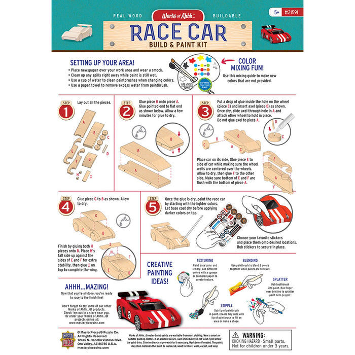 Race Car Buildable Wood Craft & Paint Kit - Just $16.99! Shop now at Retro Gaming of Denver