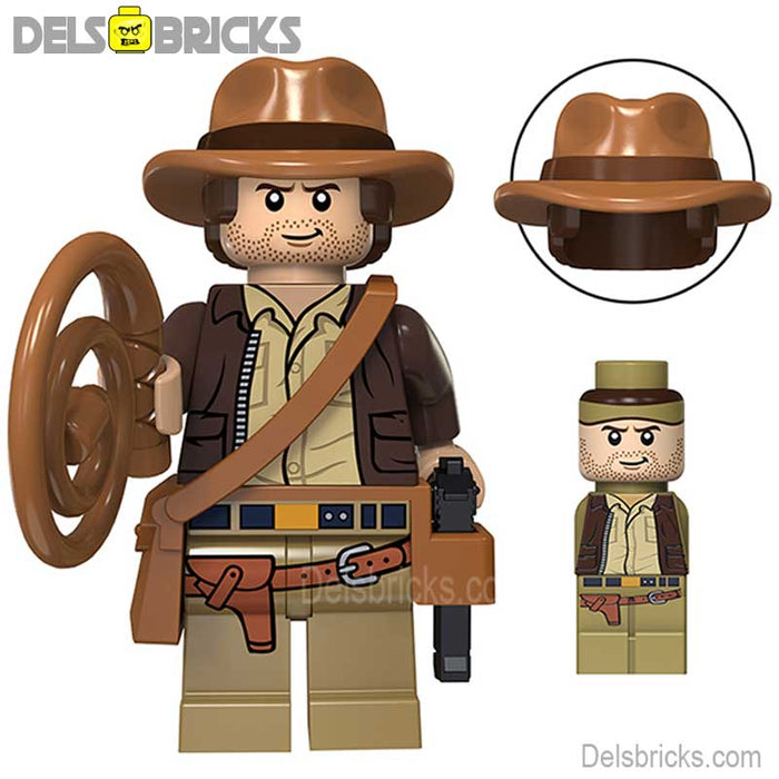 Indiana Jones Alt Design | Lego Minifigures Custom Toys (Lego-Compatible Minifigures) - Just $3.99! Shop now at Retro Gaming of Denver