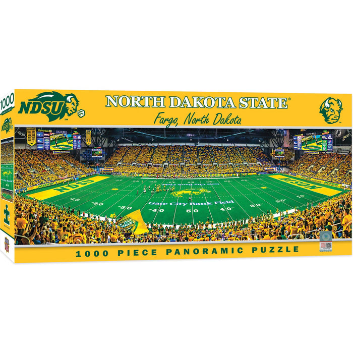 North Dakota State Bison - 1000 Piece Panoramic Jigsaw Puzzle - Just $19.99! Shop now at Retro Gaming of Denver