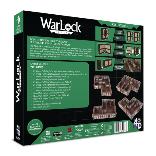 WarLock Tiles: Town & Village II - Full Height Plaster Walls Expansion - for just $79.99! 