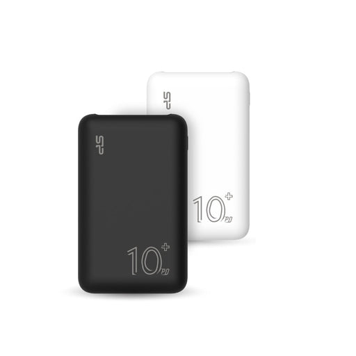 Silicon Power QP58 10,000mAh Portable Phone Charger Power Bank 18W QC 3.0/ 20W Power Delivery (PD) Fast Phone Charging [Black/White] - for just $23.99! 