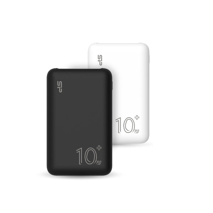 Silicon Power QP58 10,000mAh Portable Phone Charger Power Bank 18W QC 3.0/ 20W Power Delivery (PD) Fast Phone Charging [Black/White] - for just $23.99! 