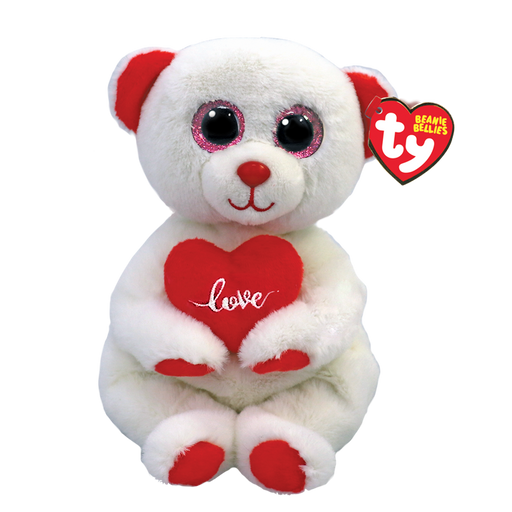 Beanie  Bellie - Desi Polar Bear with Heart - 8" Small - Premium Plush - Just $6.99! Shop now at Retro Gaming of Denver