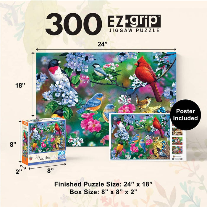 Audubon - Songbird Collage 300 Piece EZ Grip Jigsaw Puzzle - for just $14.99! 