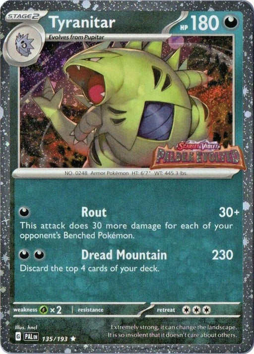 Tyranitar (135/193) (Paldea Evolved Stamp) [Miscellaneous Cards] - for just $1.35! 